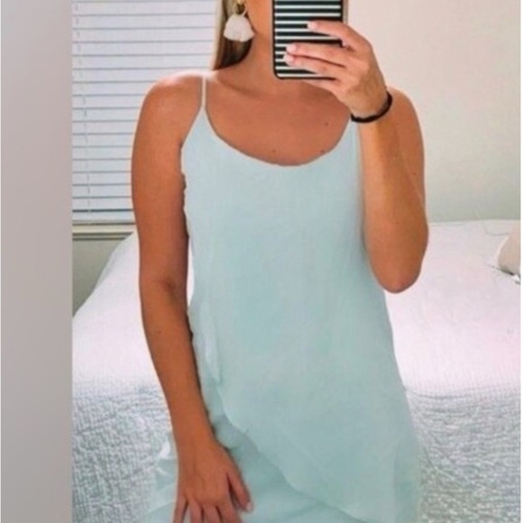 Alice + Olivia Silk Dress Mint Green L - Picture 1 of 10